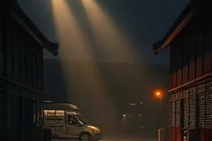 《玻璃温室》封面：阳光穿过玻璃顶落在成排绿植上